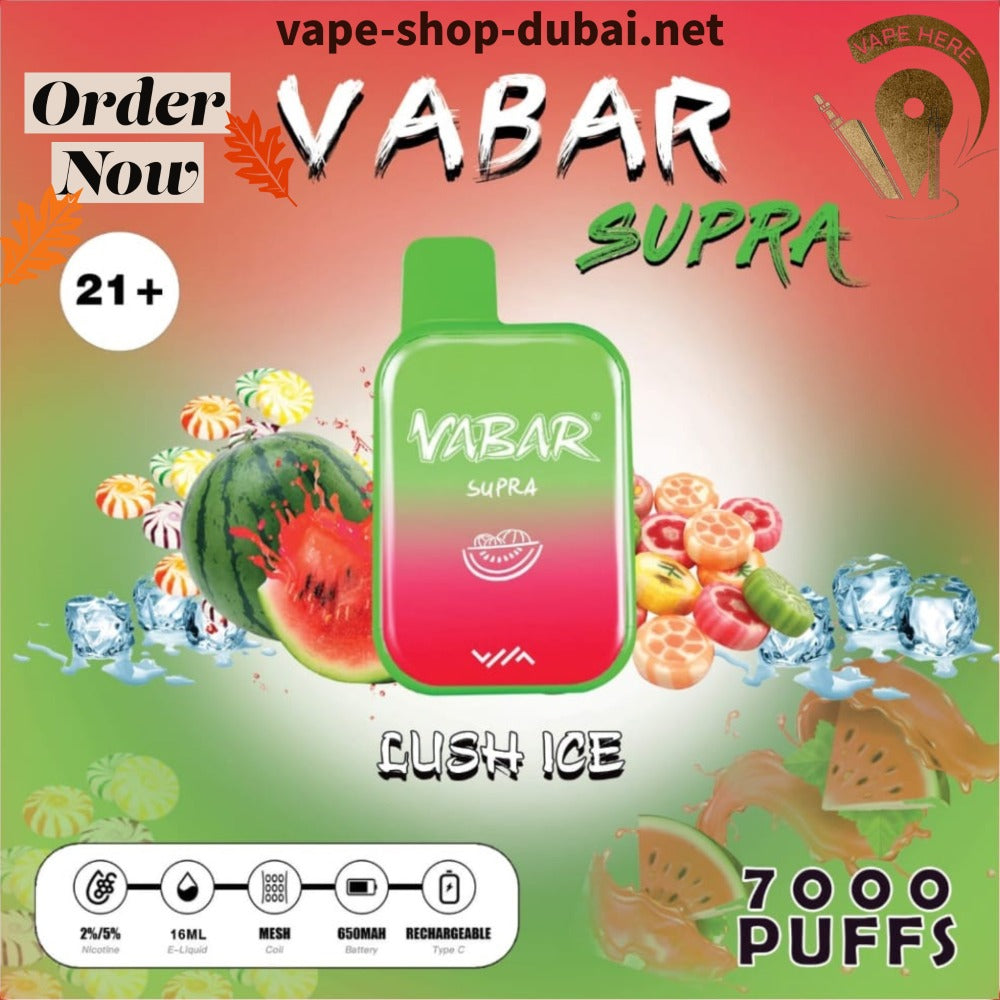 Vabar Supra 7000 Puffs Disposable Pods UAE Dubai