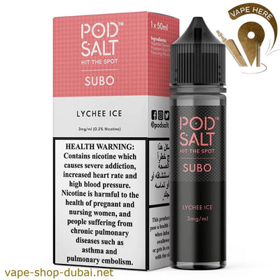 Pod Salt - Lychee Ice - Eliquid - Vape Here Store