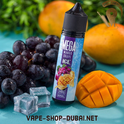 MEGA MANGO GRAPE ICE 60ML E-LIQUID -GRAND E-LIQUID - Vape Here Store