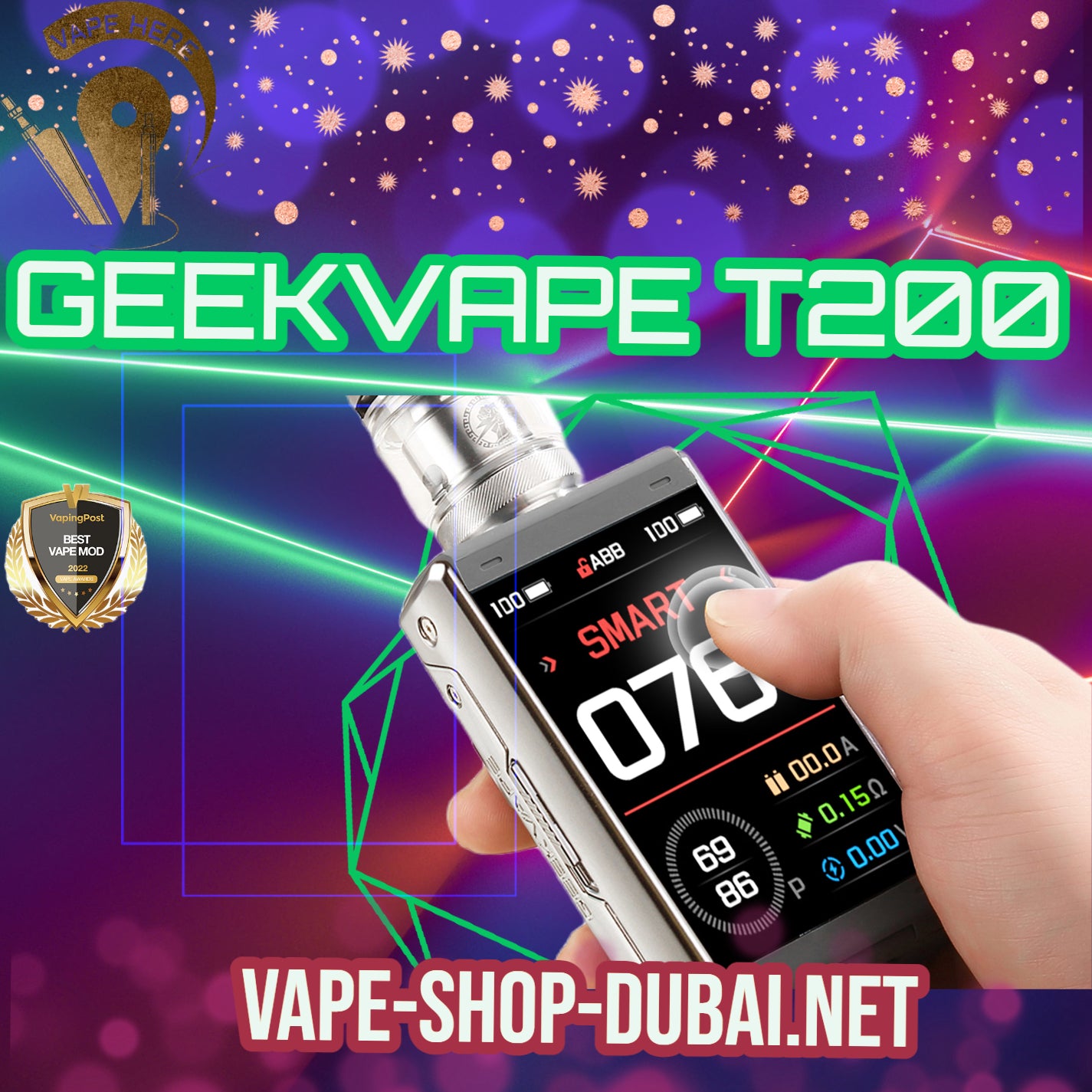 GEEKVAPE T200 (Aegis Touch) STARTER KIT 200W - Vape Here Store