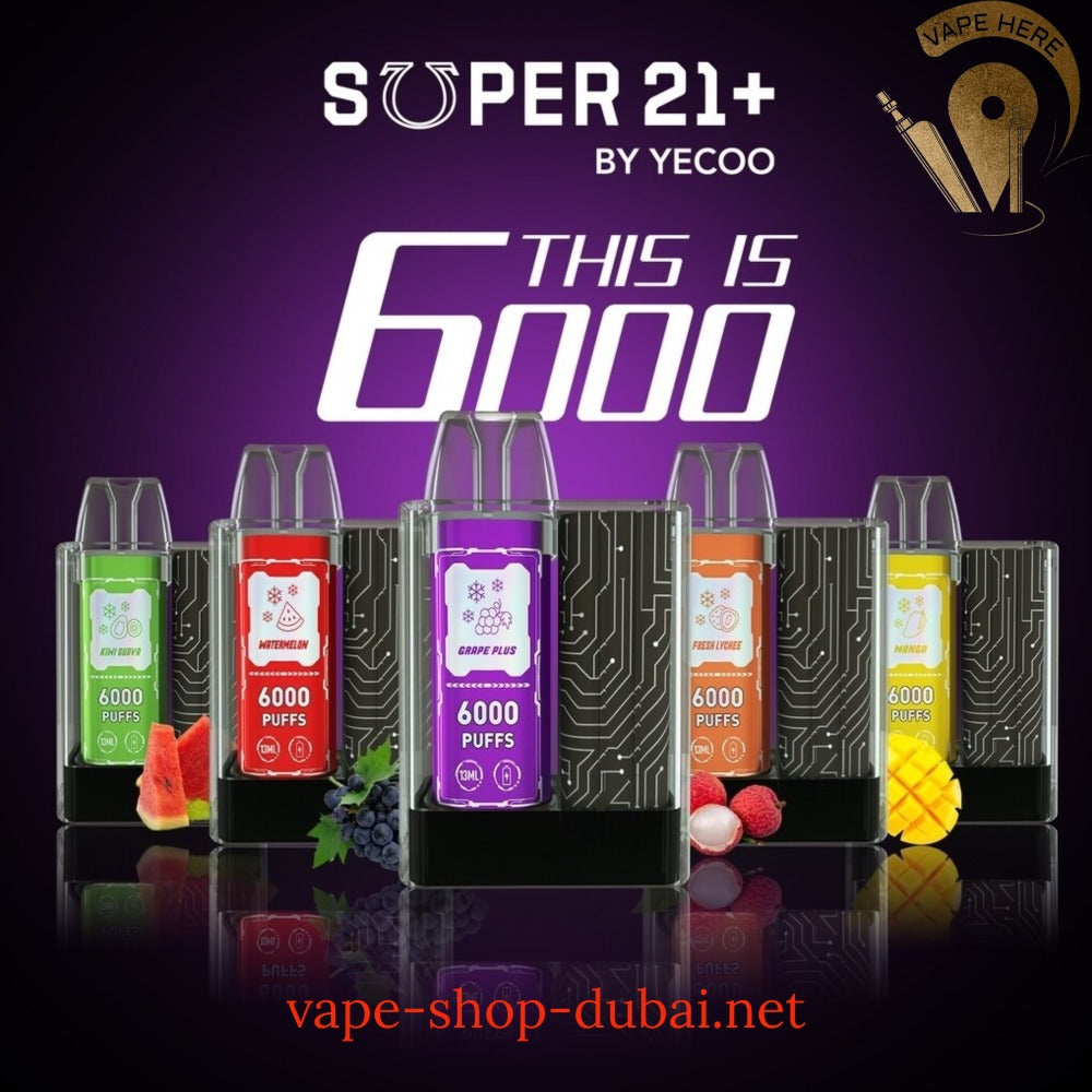 SUPER 21+ 6000 Puffs Disposable Kit - Vape Here Store