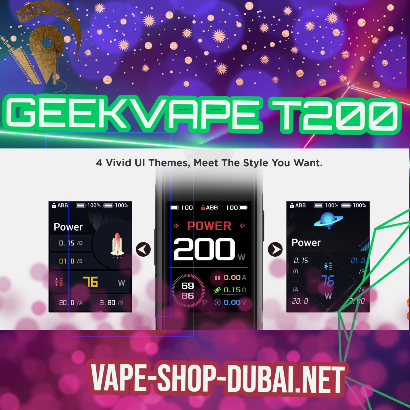 GEEKVAPE T200 (Aegis Touch) STARTER KIT 200W - Vape Here Store