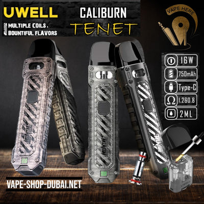 UWELL CALIBURN TENET 750mAh POD SYSTEM - Vape Here Store