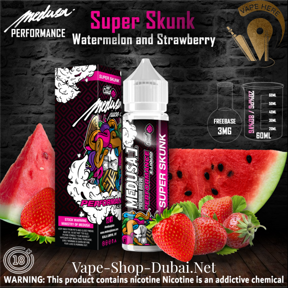 MEDUSA JUICE SUPER SKUNK 60ML E-liquids PERFORMANCE SERIES - Vape Here Store