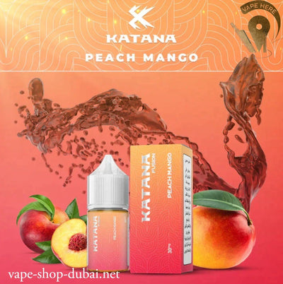 KATANA PEACH MANGO SALTNIC 30ML - FUSION SERIES - Vape Here Store