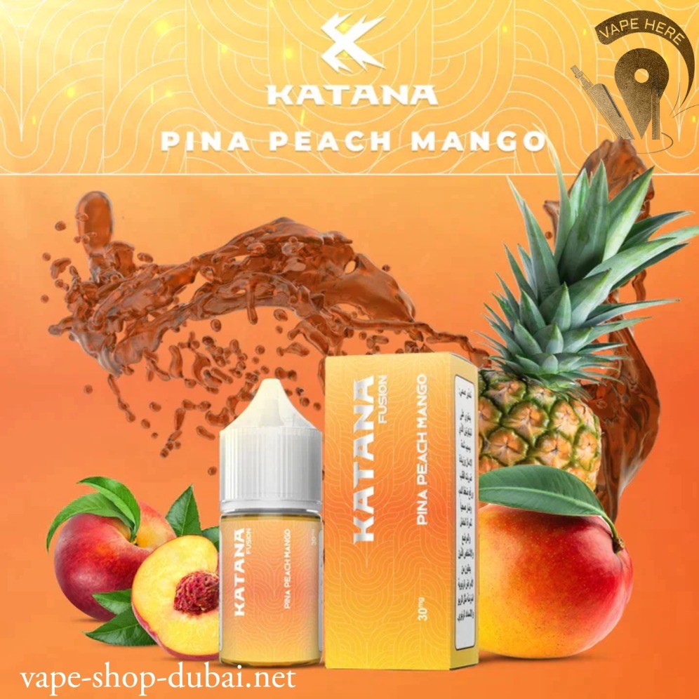 KATANA PINA PEACH MANGO SALTNIC 30ML - FUSION SERIES - Vape Here Store