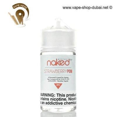 Naked 100 - Strawberry Pom 60ml / 50ml (Former Brain Freeze) - Vape Here Store