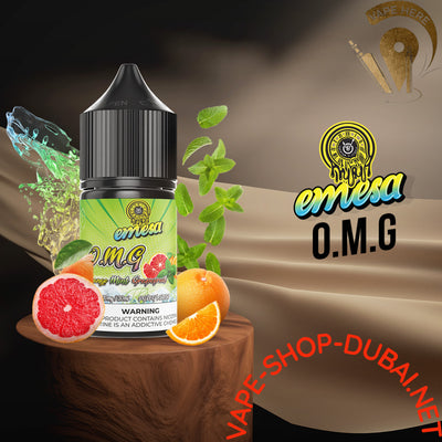 EMESA O.M.G ( ORANGE GRAPE MINT )  SALTNIC 30ML - Vape Here Store