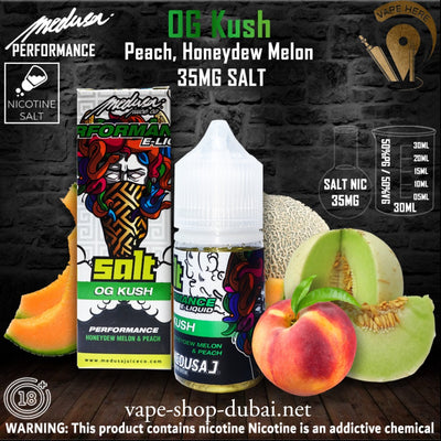 MEDUSA JUICE OG KUSH SALTNIC 30ML - PERFORMANCE SERIES - Vape Here Store