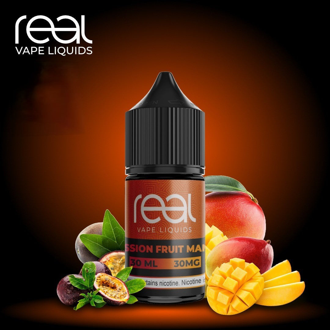 PASSIONFRUIT MANGO - REAL VAPE SALTNIC 30ml - Vape Here Store