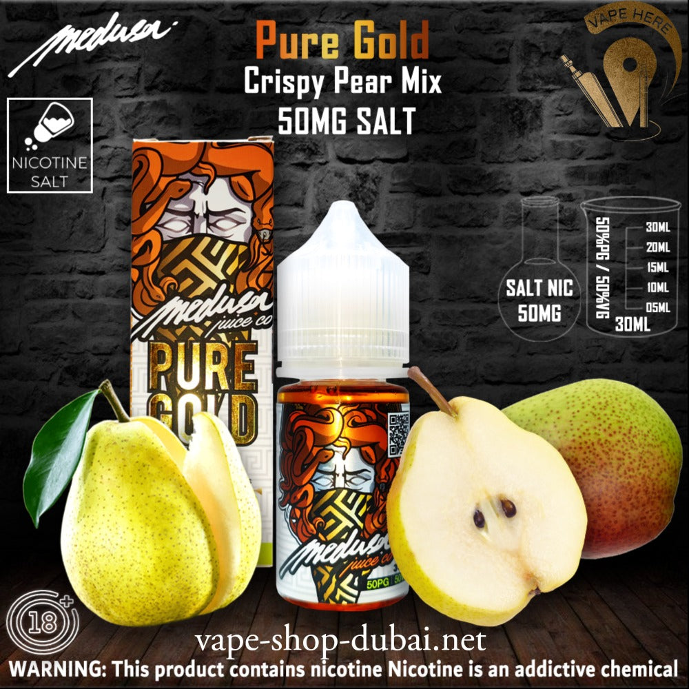 MEDUSA JUICE PURE GOLD SALTNIC 30ML - CLASSIC SERIES - Vape Here Store