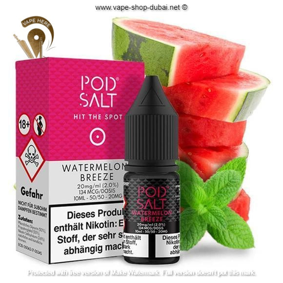 Pod Salt Watermelon Breeze - NicSalt - Vape Here Store