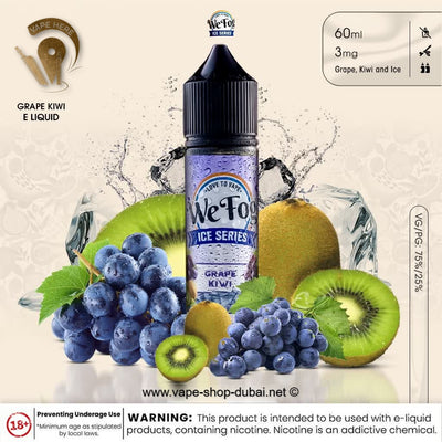 We Fog Grape Kiwi 60ml E liquid Ice Series - Vape Here Store