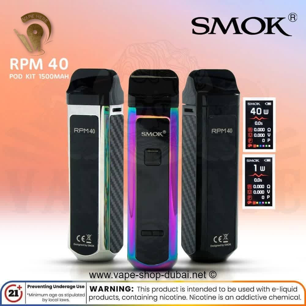 SMOK RPM 40 Pod Kit 1500mAh - 40W - Vape Here Store