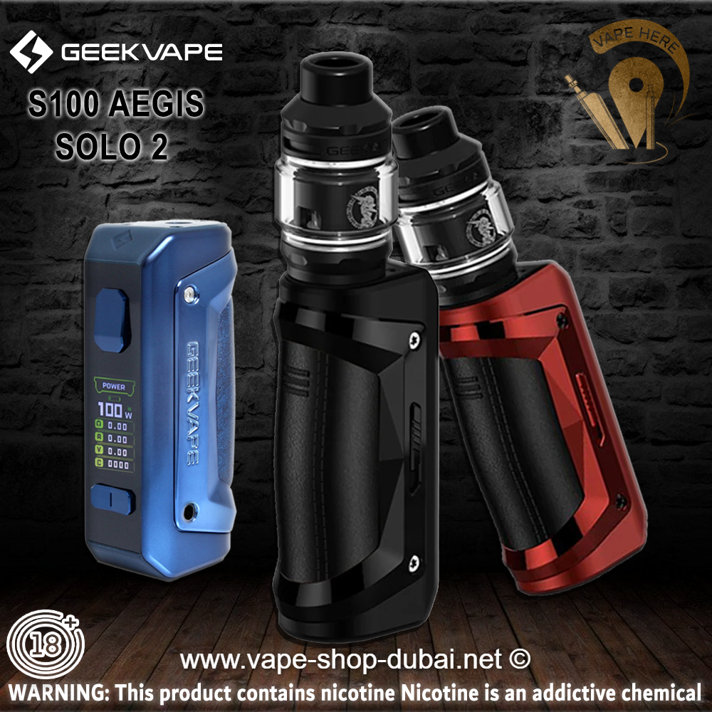 GEEKVAPE S100 AEGIS SOLO 2 STARTER KIT (Sub-ohm Tank) - Vape Here Store