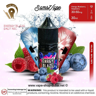 ENERGY BLAZE SALT NIC - SAMS VAPES - Vape Here Store