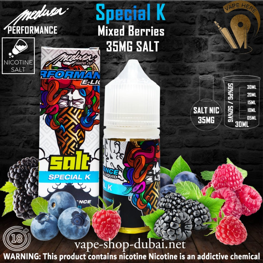 MEDUSA JUICE SPECIAL K SALTNIC 30ML - PERFORMANCE SERIES - Vape Here Store
