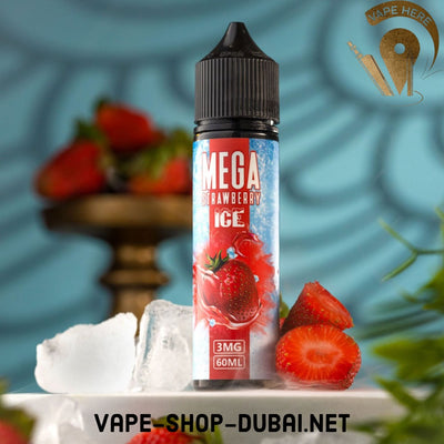 MEGA STRAWBERRY ICE 60ML E-LIQUID -GRAND E-LIQUID - Vape Here Store