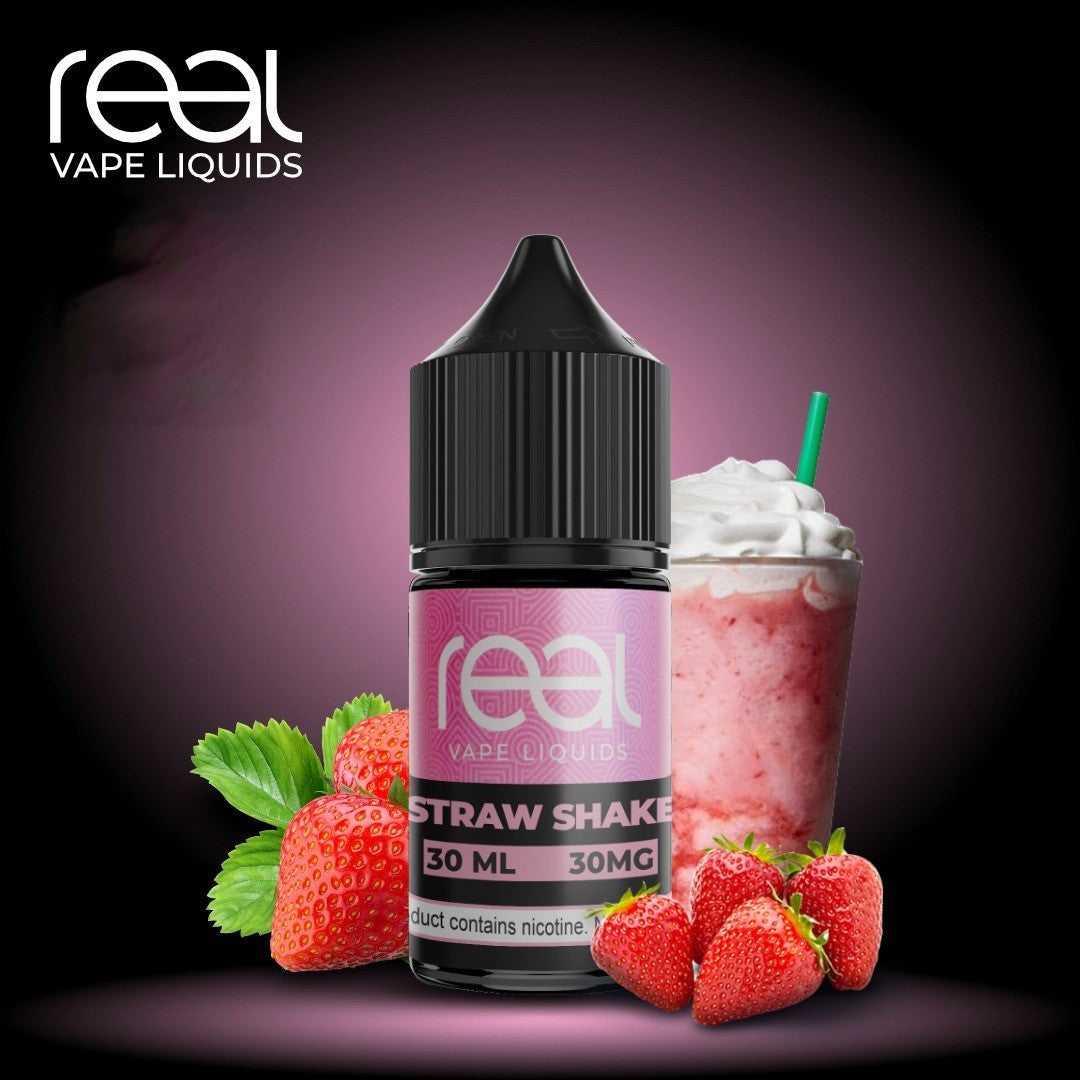STRAW SHAKE - REAL VAPE SALTNIC 30ml - Vape Here Store