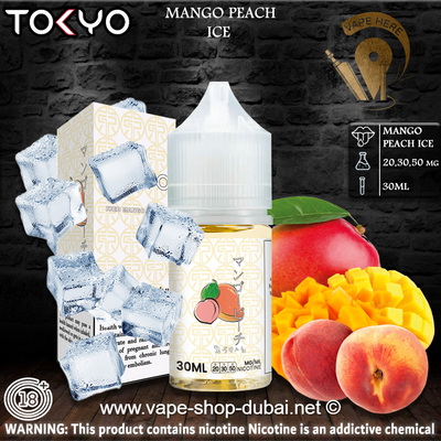 TOKYO ICED MANGO PEACH SALTNIC 30ML- CLASSIC SERIES - Vape Here Store