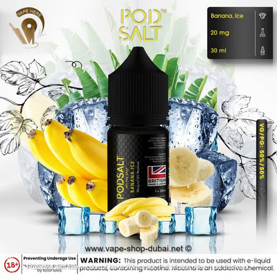 Pod Salt - Banana Ice - NicSalt - Vape Here Store