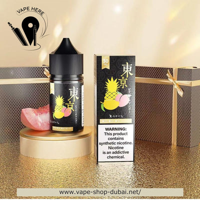 TOKYO PINA PEACH MANGO SALTNIC 30ML- GOLDEN SERIES - Vape Here Store