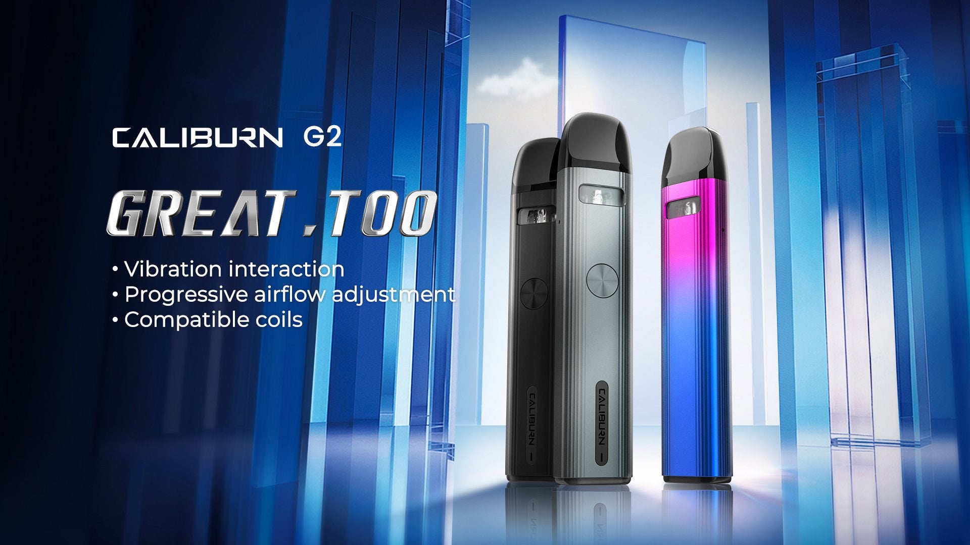 Uwell Caliburn G2 Pod System Kit 750mAh - Vape Here Store