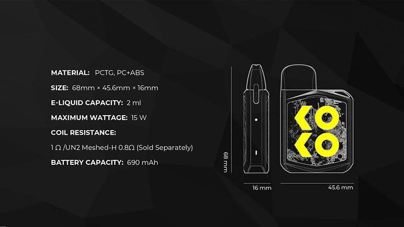 Uwell Caliburn Koko PRIME Pod System 690mAh - Vape Here Store