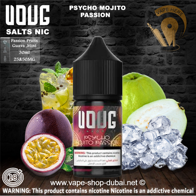 VOUG PSYCHO MOJITO PASSION SALTNIC 30ML - Vape Here Store