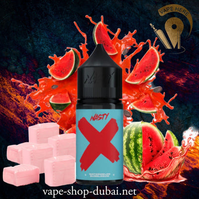 NASTY WATERMELON BUBBLEGUM SALTNIC 30ML – X SERIES - Vape Here Store