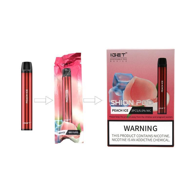 IGET SHION Disposable Pods Device - 60mg 600 Puffs (3 Pcs in The Pack) - Vape Here Store