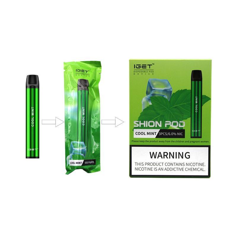 IGET SHION Disposable Pod Device 400mAh (60MG - 3Pcs/Pack) Abudhabi Dubai KSA Oman Jordan Egypt