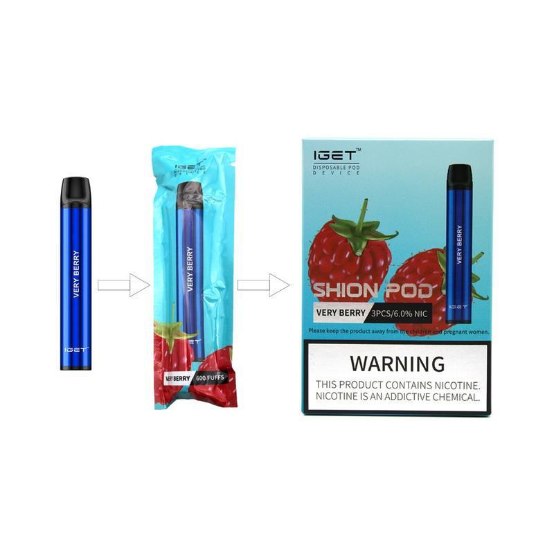 IGET SHION Disposable Pod Device 400mAh (60MG - 3Pcs/Pack) Abudhabi Dubai KSA Oman Jordan Egypt