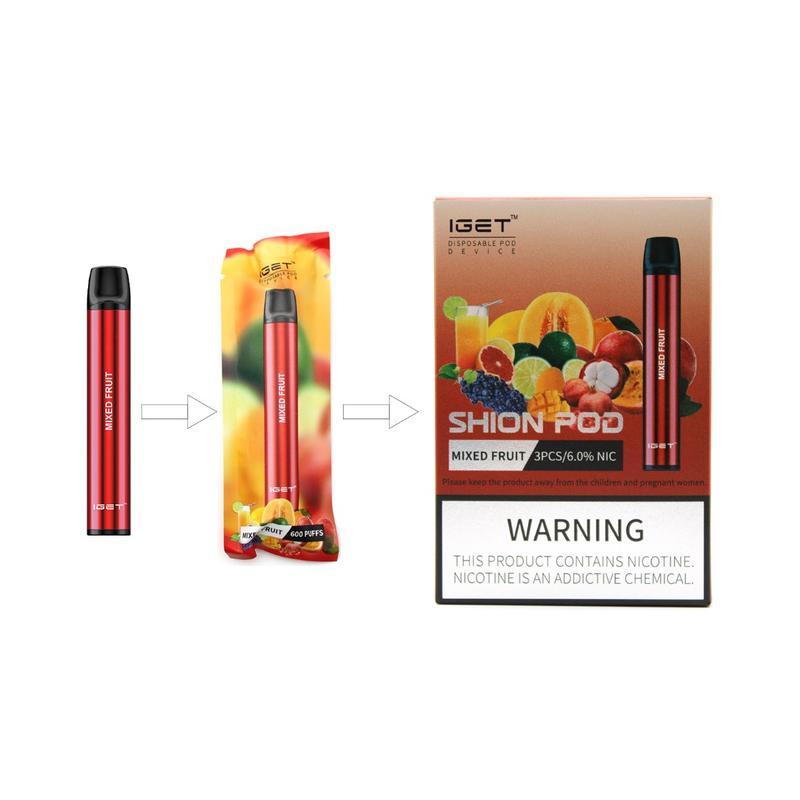 IGET SHION Disposable Pod Device 400mAh (60MG - 3Pcs/Pack) Abudhabi Dubai KSA Oman Jordan Egypt