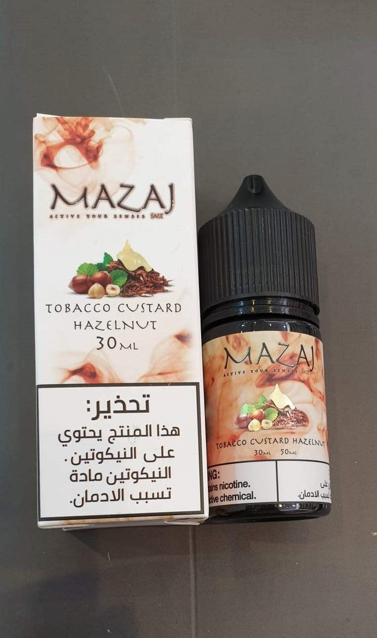 Tobacco Custard Hazelnut -  by Mazaj 30ml SaltNic - Vape Here Store