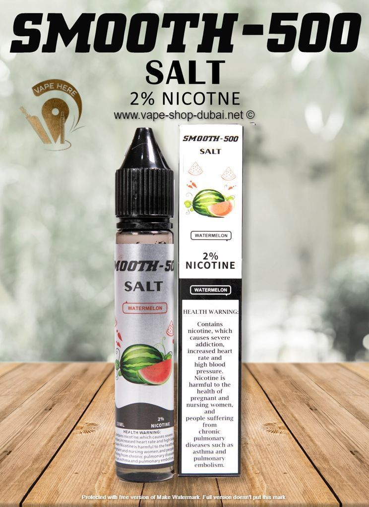 Smooth 500 Salt - Watermelon 30ml - Vape Here Store