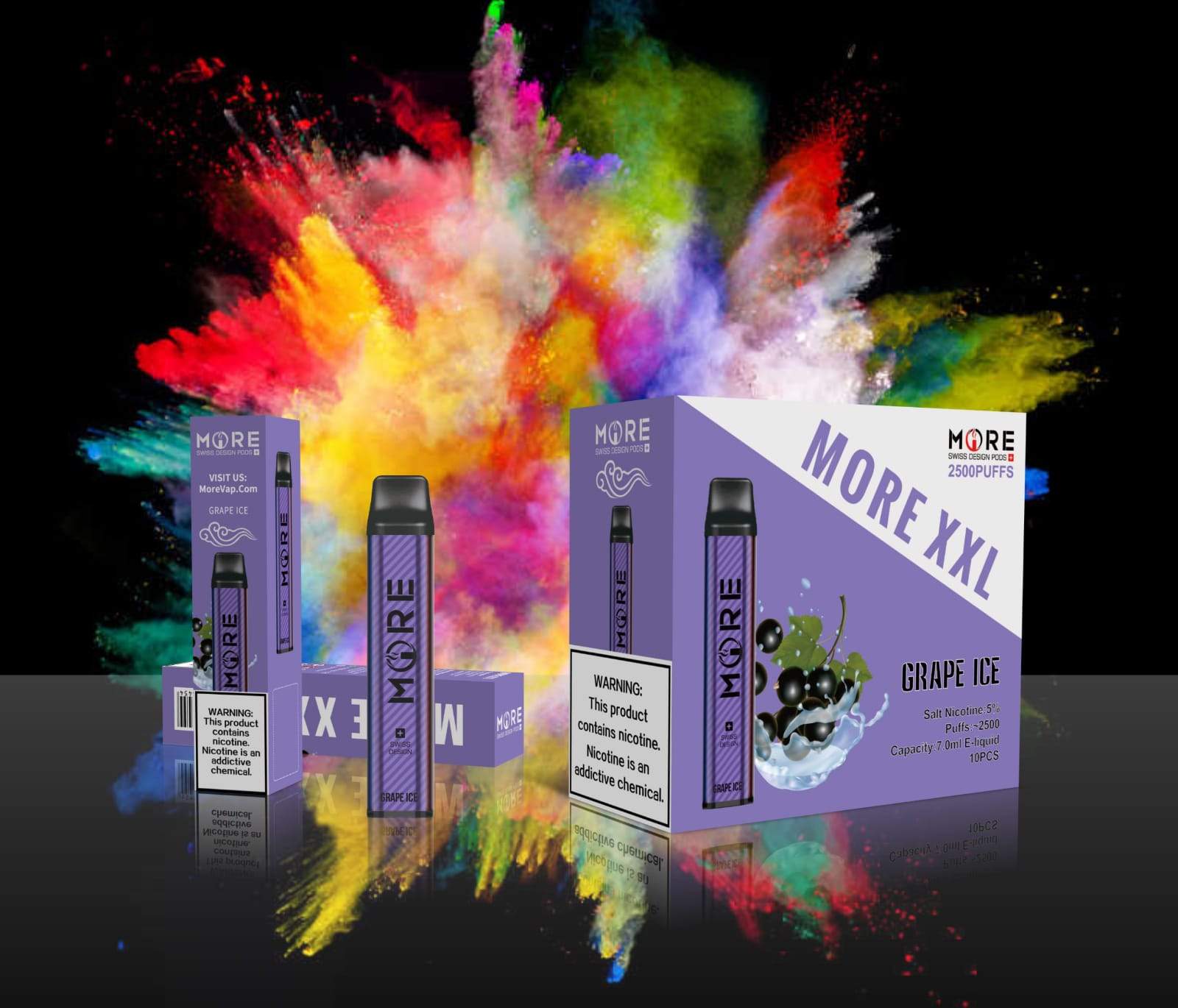 MORE XXL DISPOSABLE VAPE KIT 2500 PUFFS 1200MAH - Vape Here Store