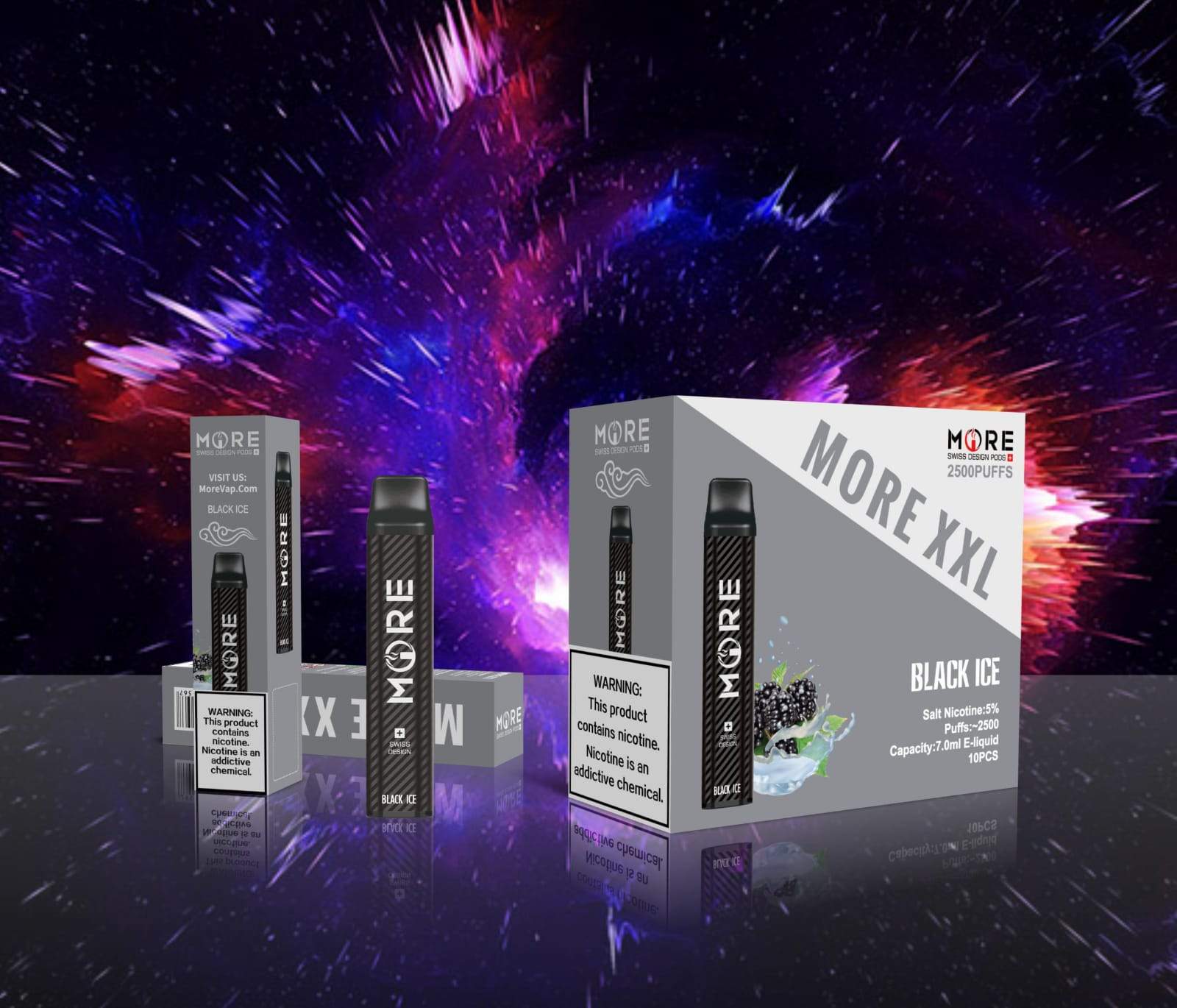 MORE XXL DISPOSABLE VAPE KIT 2500 PUFFS 1200MAH - Vape Here Store