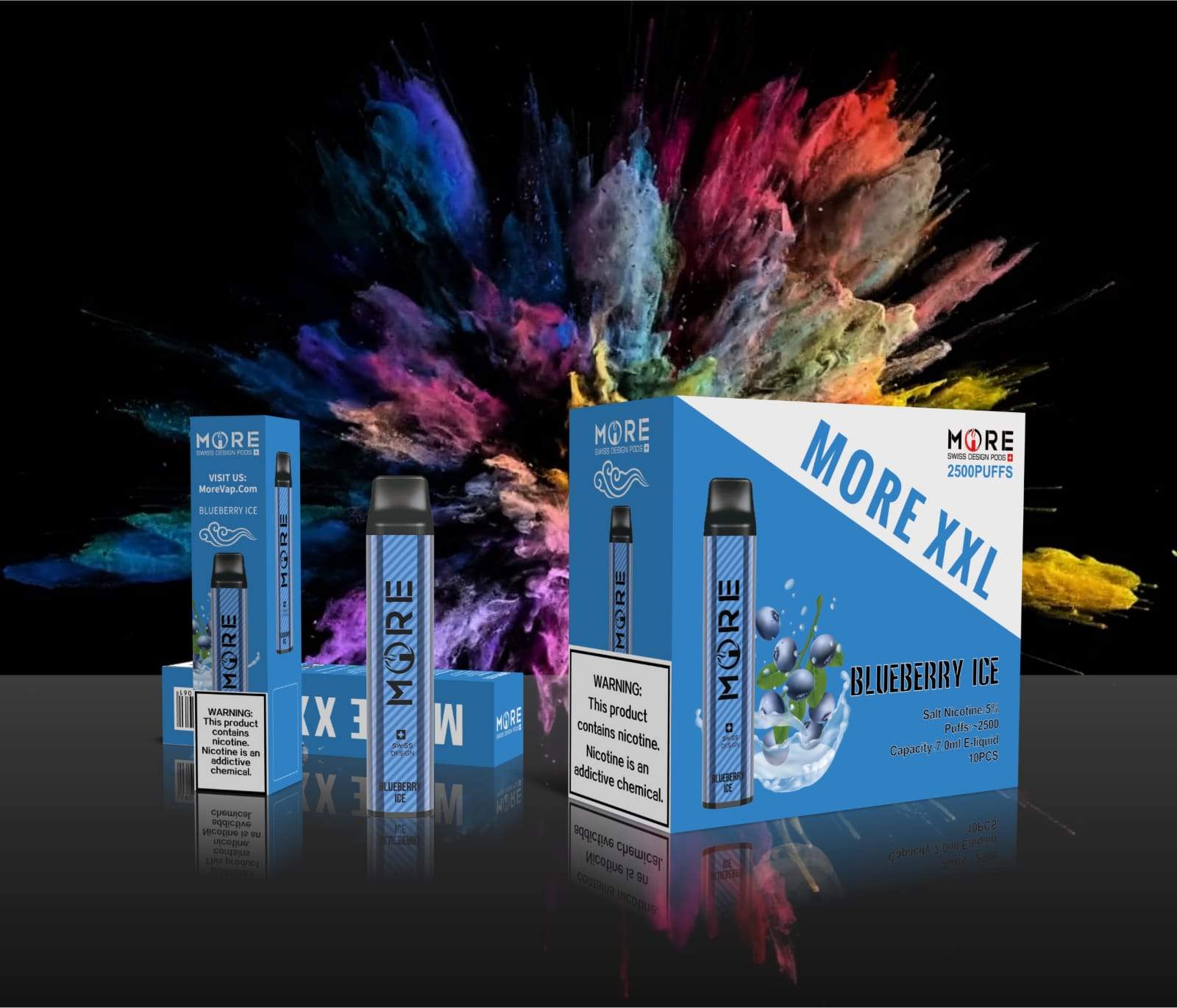 MORE XXL DISPOSABLE VAPE KIT 2500 PUFFS 1200MAH - Vape Here Store