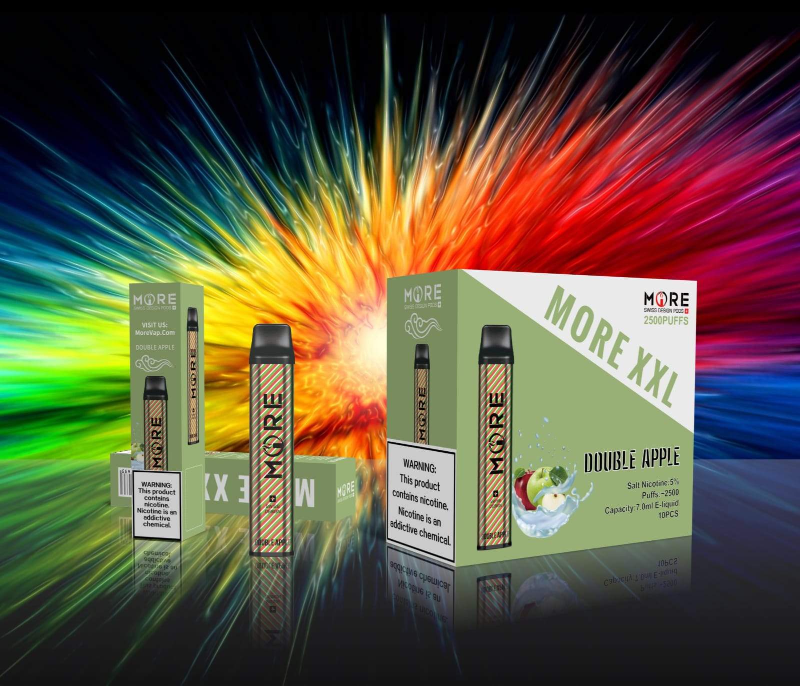 MORE XXL DISPOSABLE VAPE KIT 2500 PUFFS 1200MAH - Vape Here Store