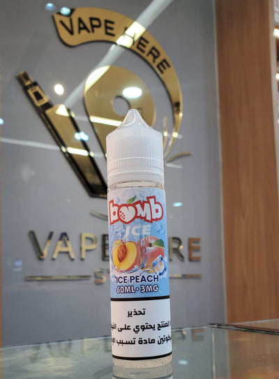 Peach Ice 60ml Eliquid by Bomb - Vape Here Store