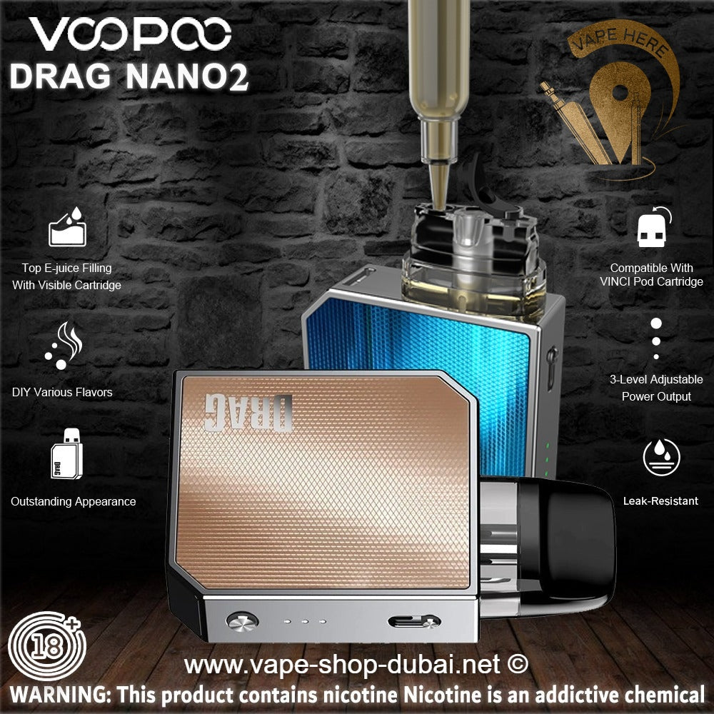 VOOPOO DRAG Nano 2 Pod Kit 800mAh - Vape Here Store