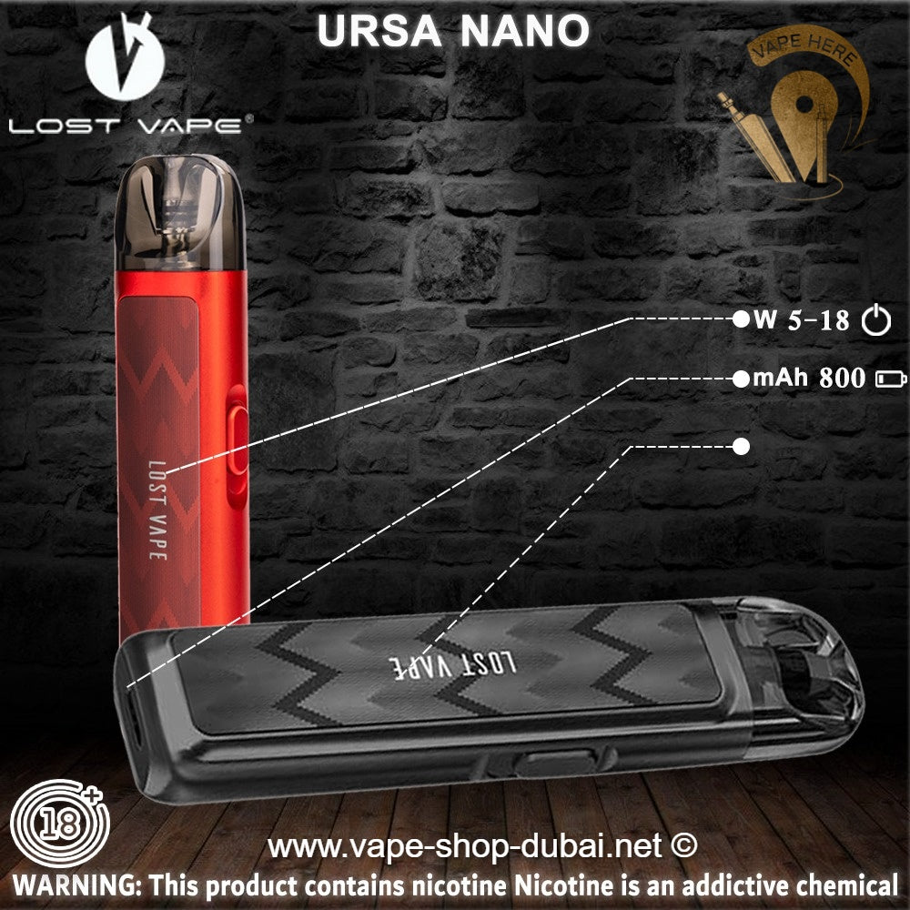 LOST VAPE - URSA NANO POD KIT 800mAh - Vape Here Store