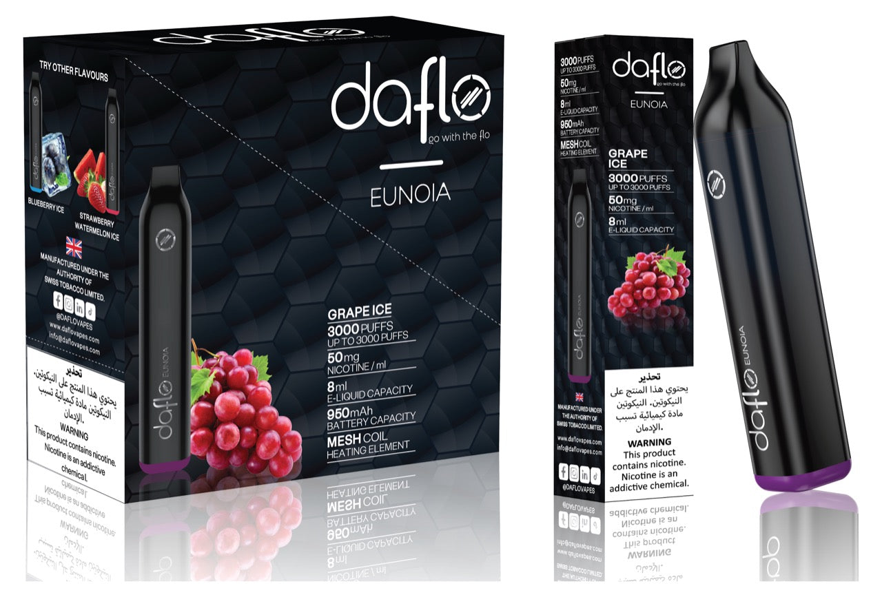 DAFLO Disposable 3000 Puffs 50mg - Vape Here Store