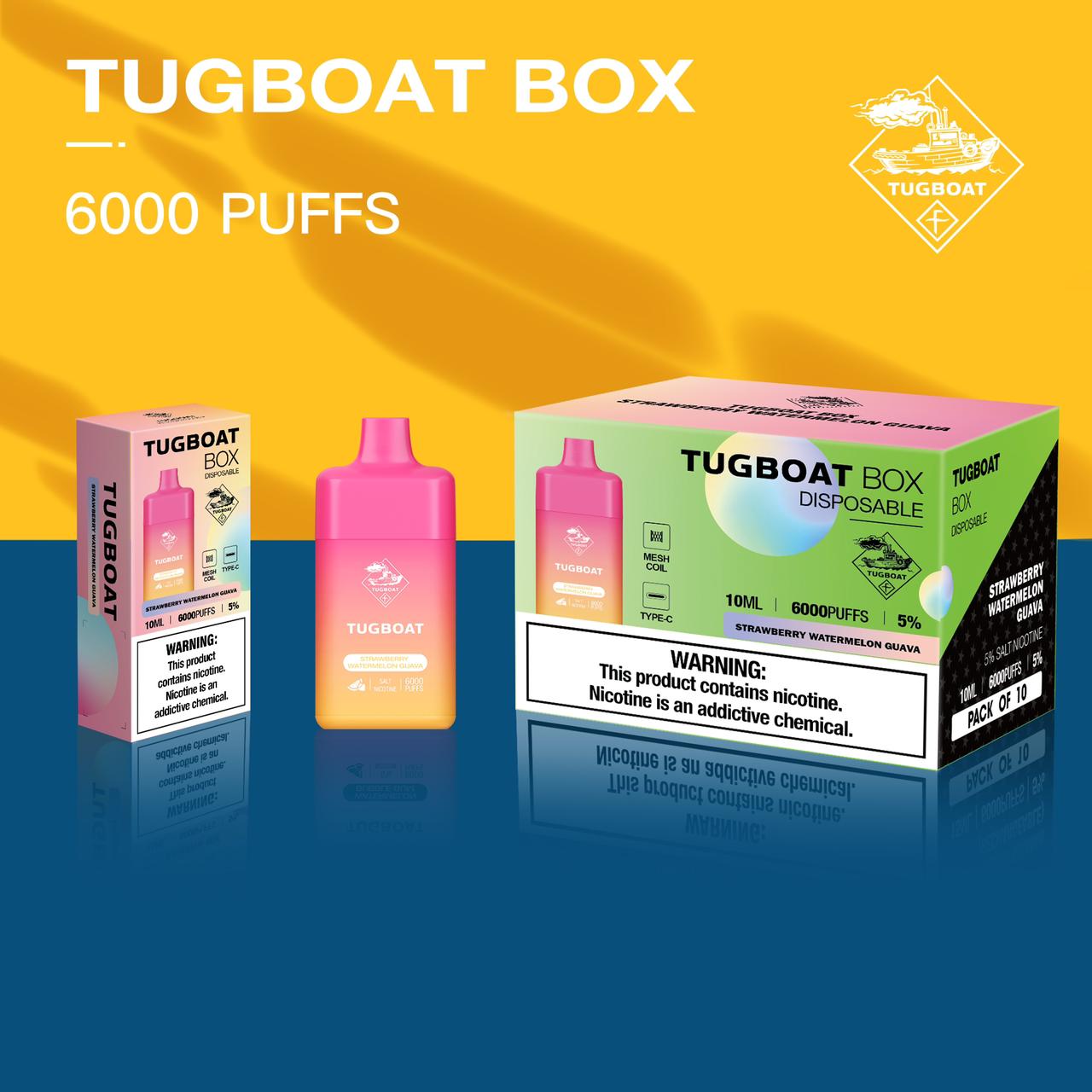 TUGBOAT - BOX Disposable Vape Device (6000 Puffs)