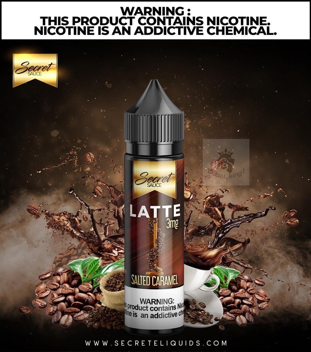 Salted Caramel LATTE 60ML- Secret Sauce - Vape Here Store