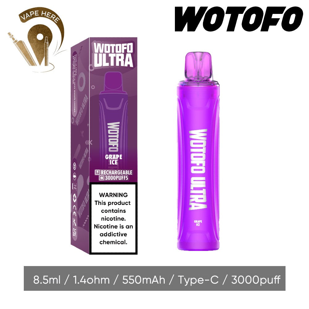 WOTOFO Ultra Disposable 3000 Puffs-20mg - Vape Here Store