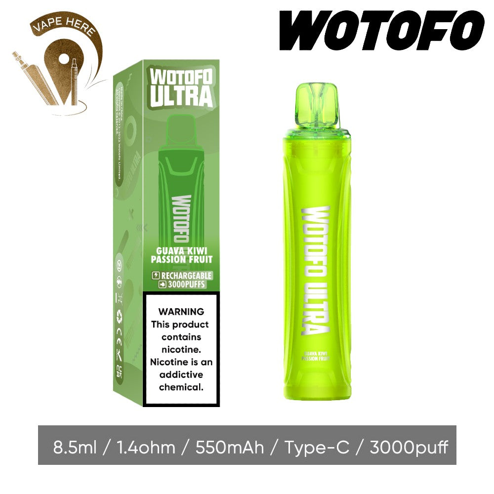 WOTOFO Ultra Disposable 3000 Puffs-20mg - Vape Here Store