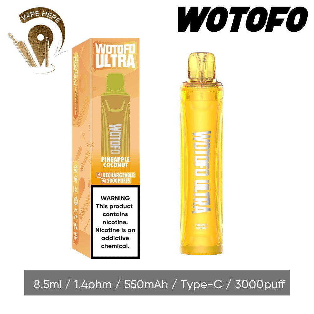 WOTOFO Ultra Disposable 3000 Puffs-20mg - Vape Here Store