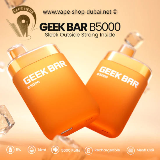 Geek Bar B5000 Rechargeable Disposable ( 0 ,20,50 mg) 5000 Puffs - Vape Here Store